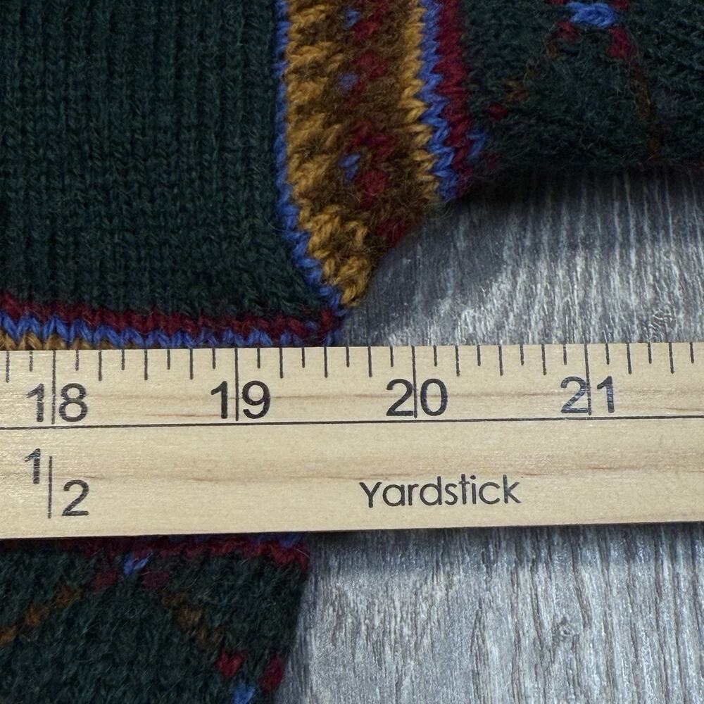 Vintage Susan Bristol Wool Sweater Womens Small Lion Crest Fair Isle 80s Preppy - Picture 10 of 11